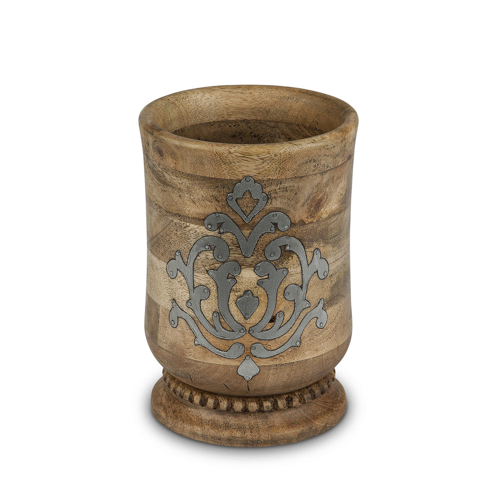 Wood Utensil Holder - Bombay Mercantile