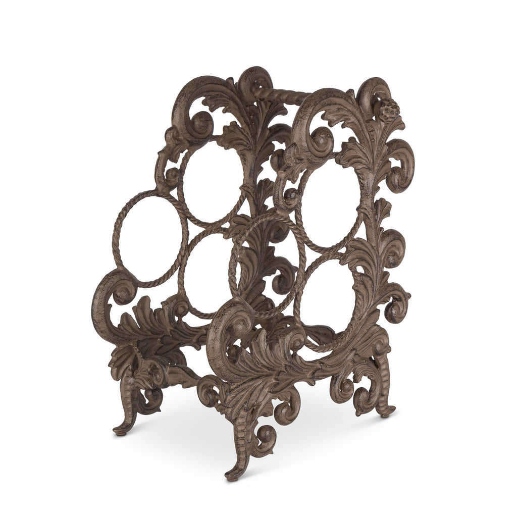 Cast Aluminum Wine Bottle Holder - Bombay Mercantile