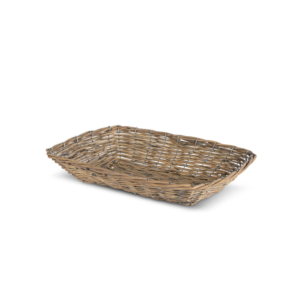 Woven Willow Trays, Set of 2 - Bombay Mercantile