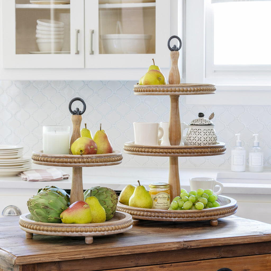 Wooden Tiered Display Stand, 16.5" - Bombay Mercantile