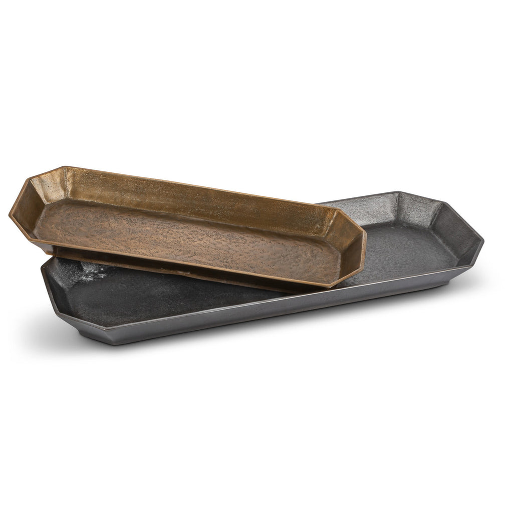 Cast Aluminium Candle Trays, Set of 2 - Bombay Mercantile