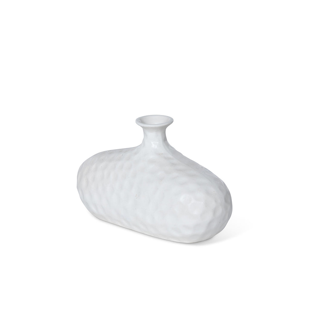 Seri Stoneware Oval Bud Vase - Bombay Mercantile