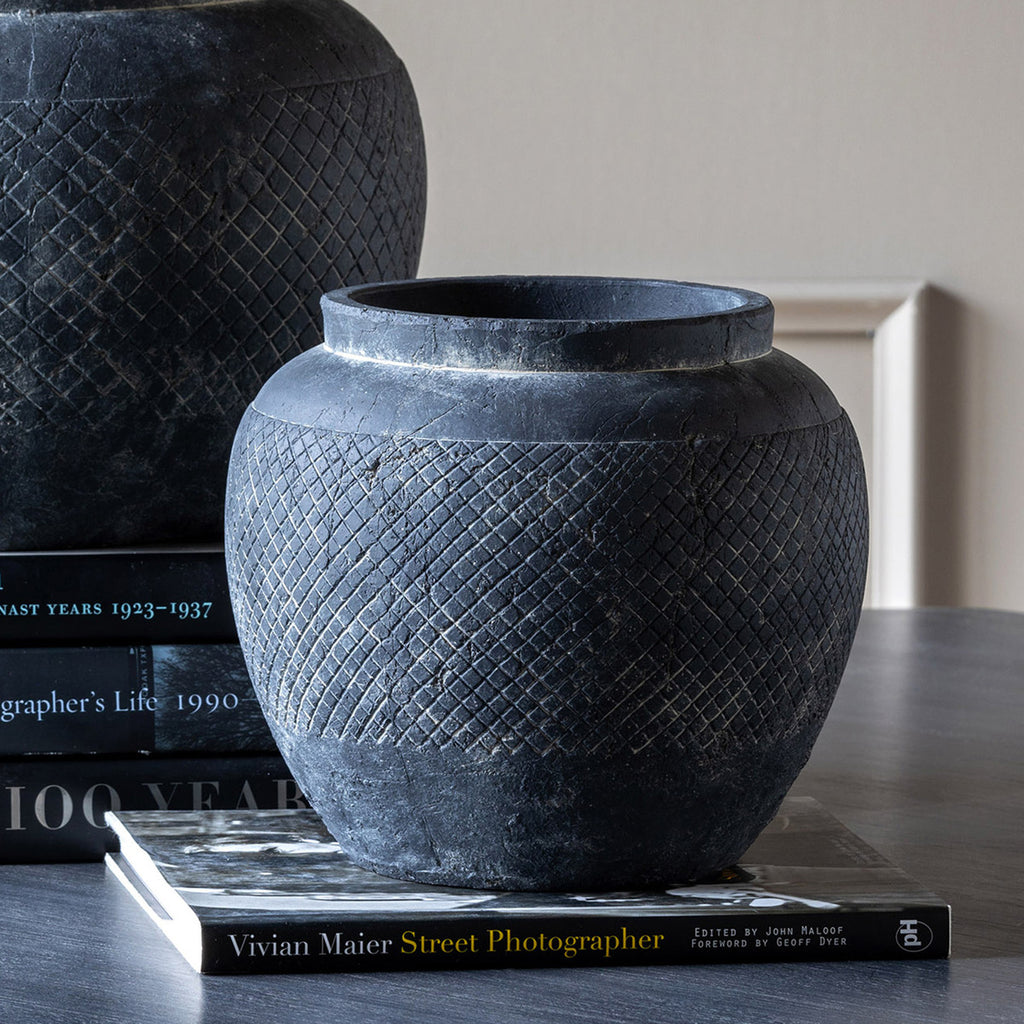 Yucca Cement Pot, 10" - Bombay Mercantile