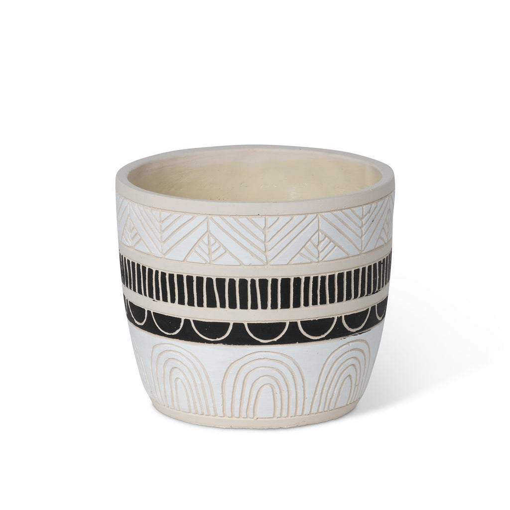 Del Sur Pattern Cement Pot, 6.5" - Bombay Mercantile