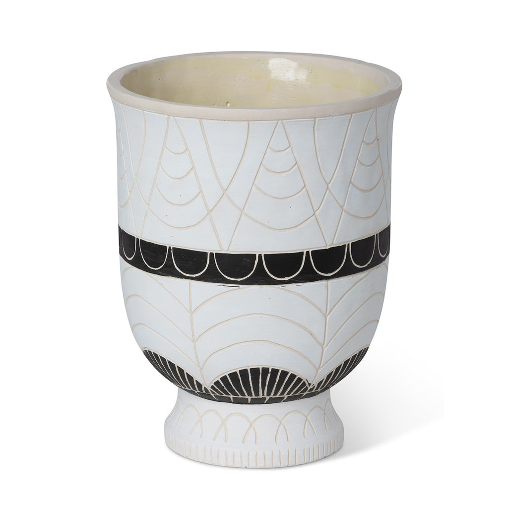 Del Sur Pattern Cement Pot, 9" - Bombay Mercantile