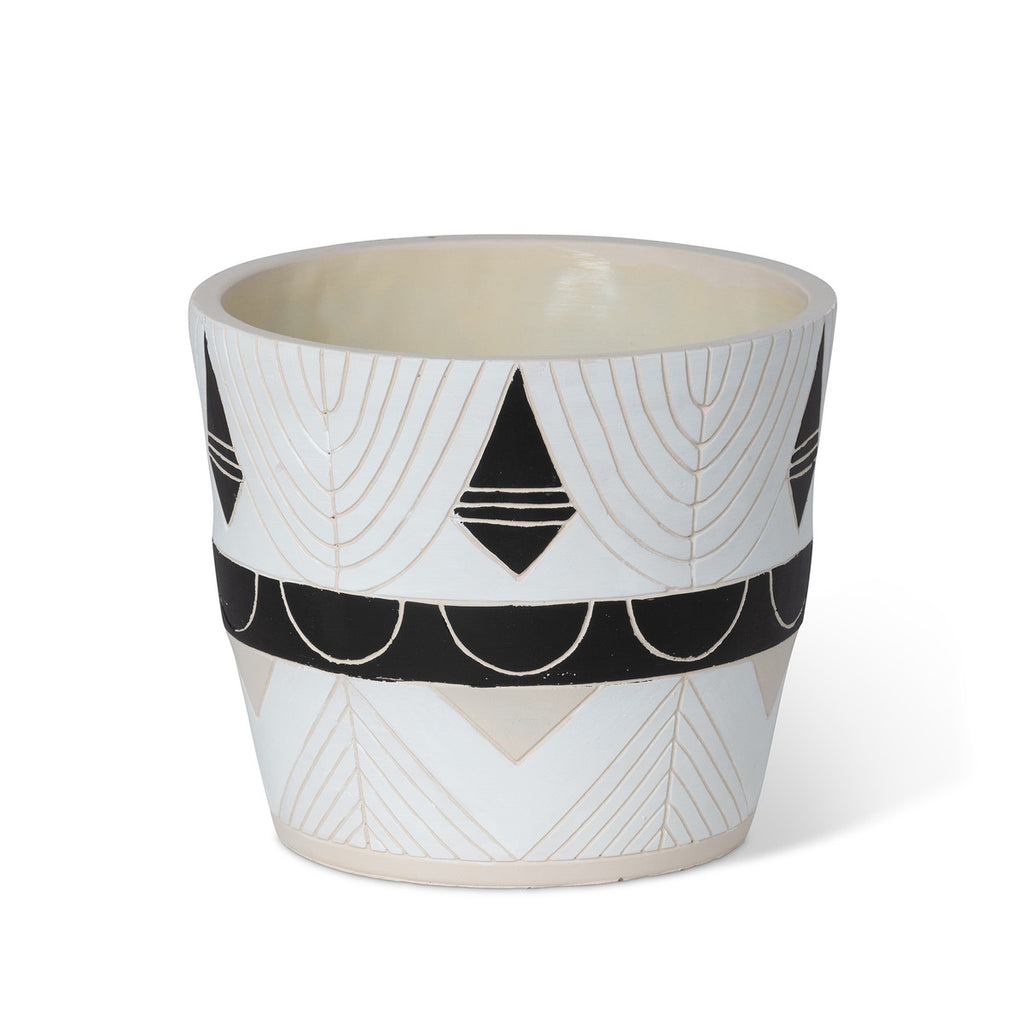 Del Sur Pattern Cement Pot, 8.25" - Bombay Mercantile