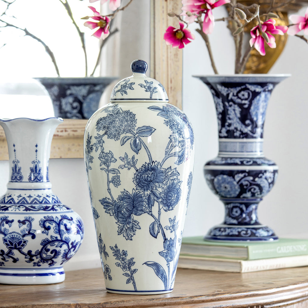 Porcelain Lidded Yoshino Jar - Bombay Mercantile