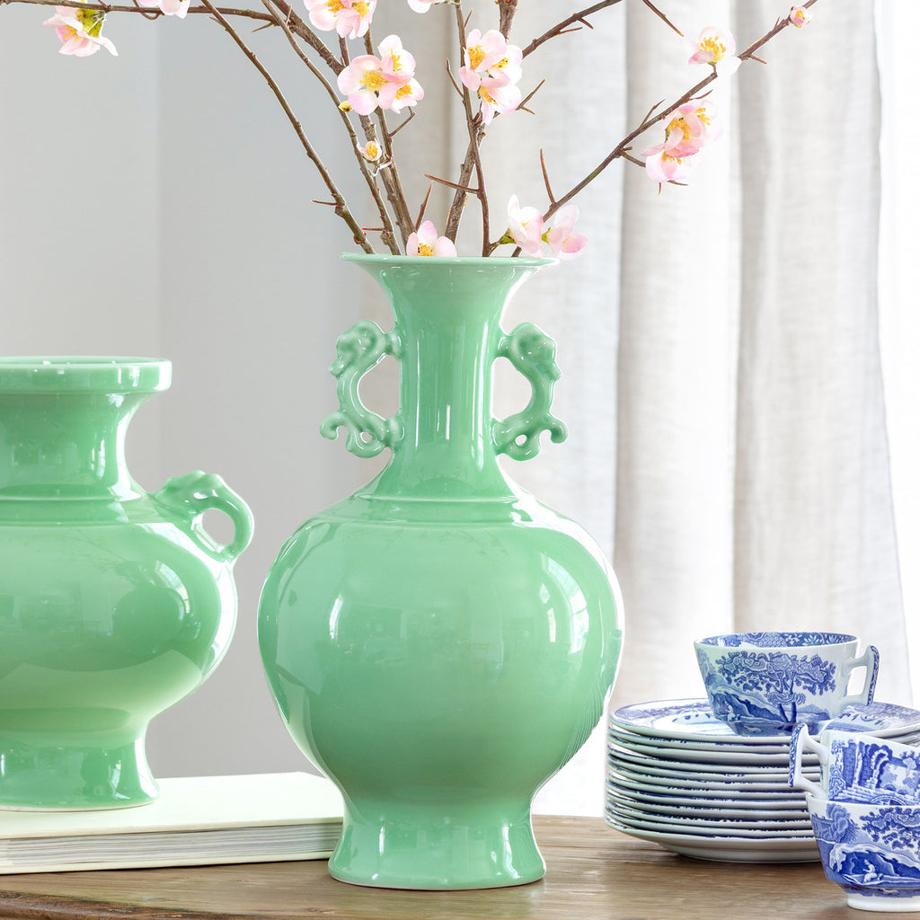 Celadon Glaze Gourd Vase - Bombay Mercantile