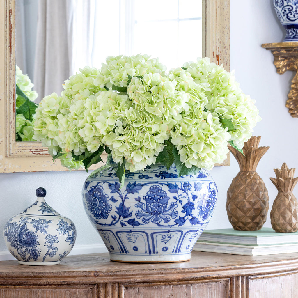 Chinoiserie Ginger Jar Vase - Bombay Mercantile