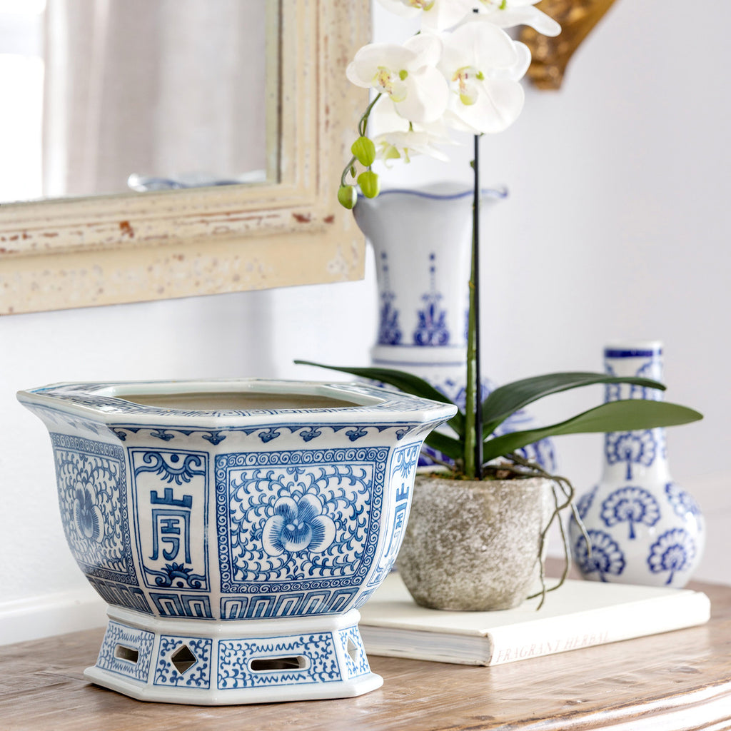 Chinoiserie Square Planter - Bombay Mercantile