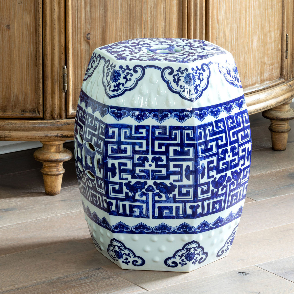 Chinoiserie Garden Stool - Bombay Mercantile