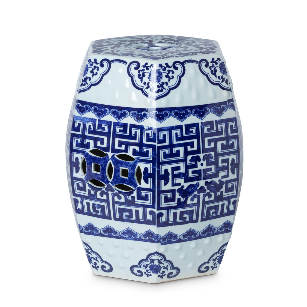Chinoiserie Garden Stool - Bombay Mercantile