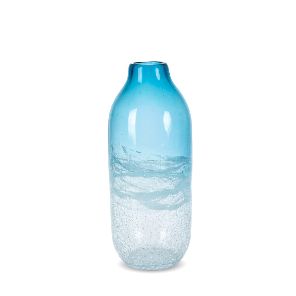 Indigo Ink Artisan Glass Vases, Set of 3 - Bombay Mercantile