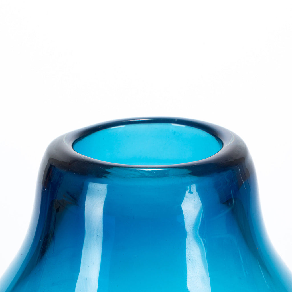 Indigo Ink Artisan Glass Vases, Set of 3 - Bombay Mercantile
