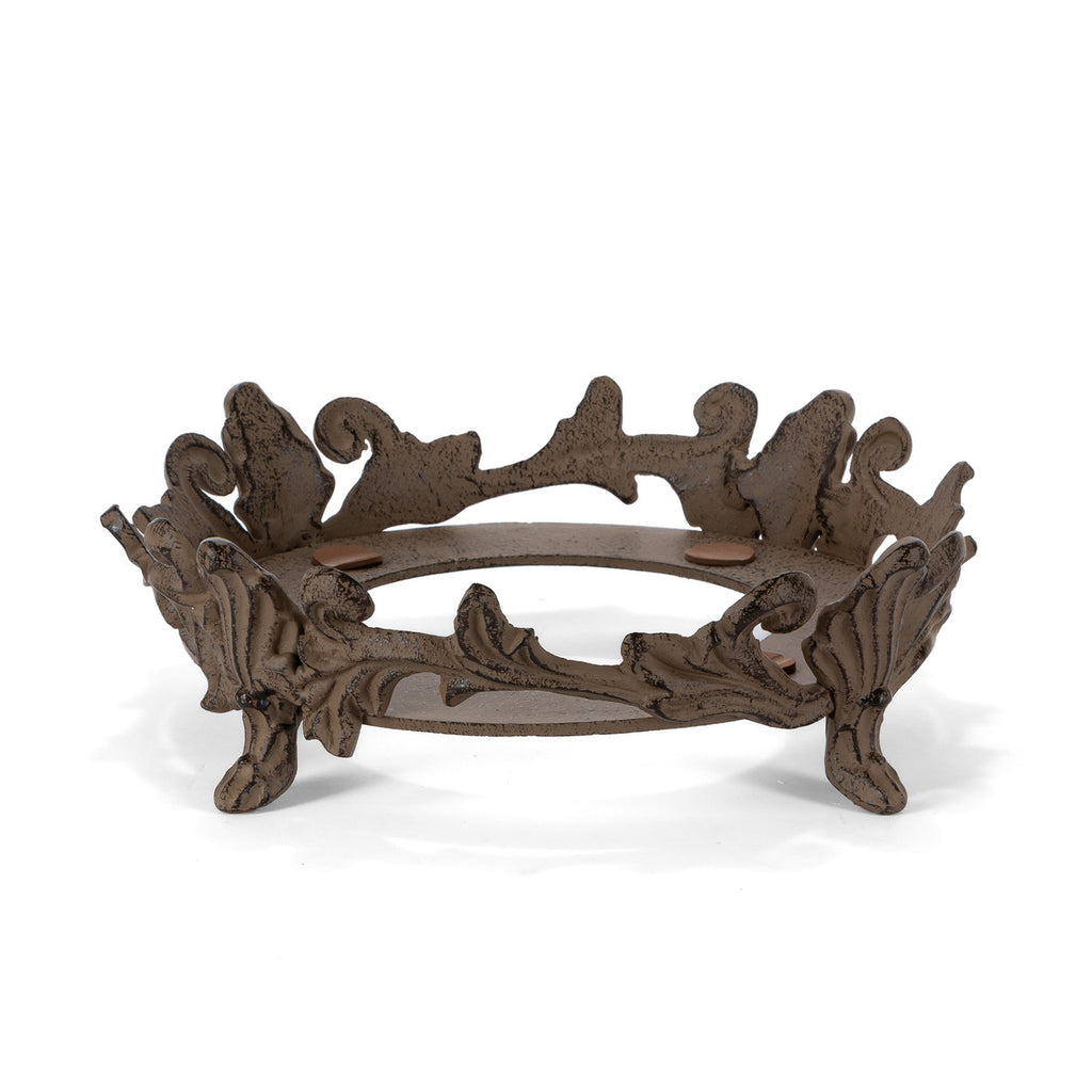 Stoneware Planter on Metal Base - Bombay Mercantile