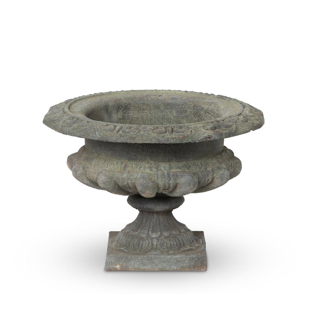 Classic Cast Iron Garden Urn - Bombay Mercantile