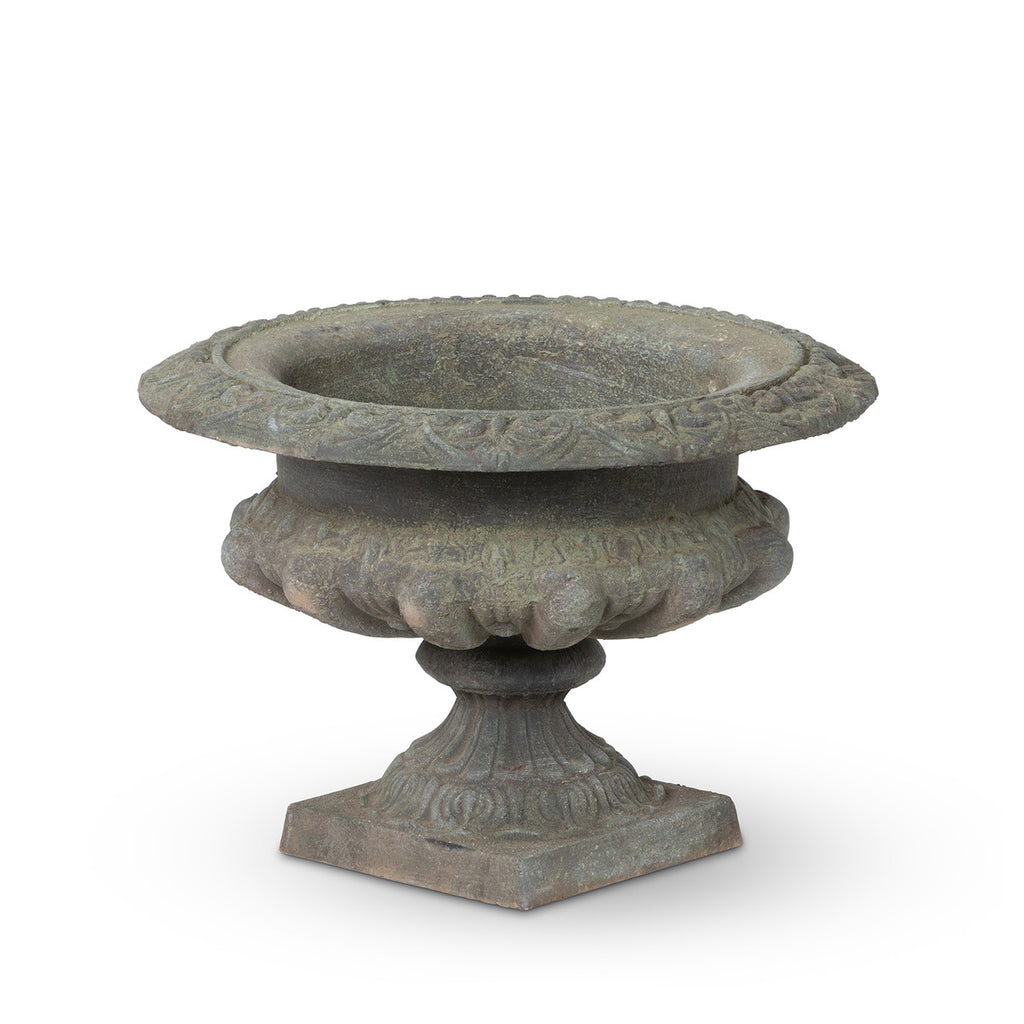 Classic Cast Iron Garden Urn - Bombay Mercantile