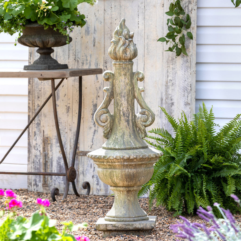 Courtyard Garden Torch Statue - Bombay Mercantile