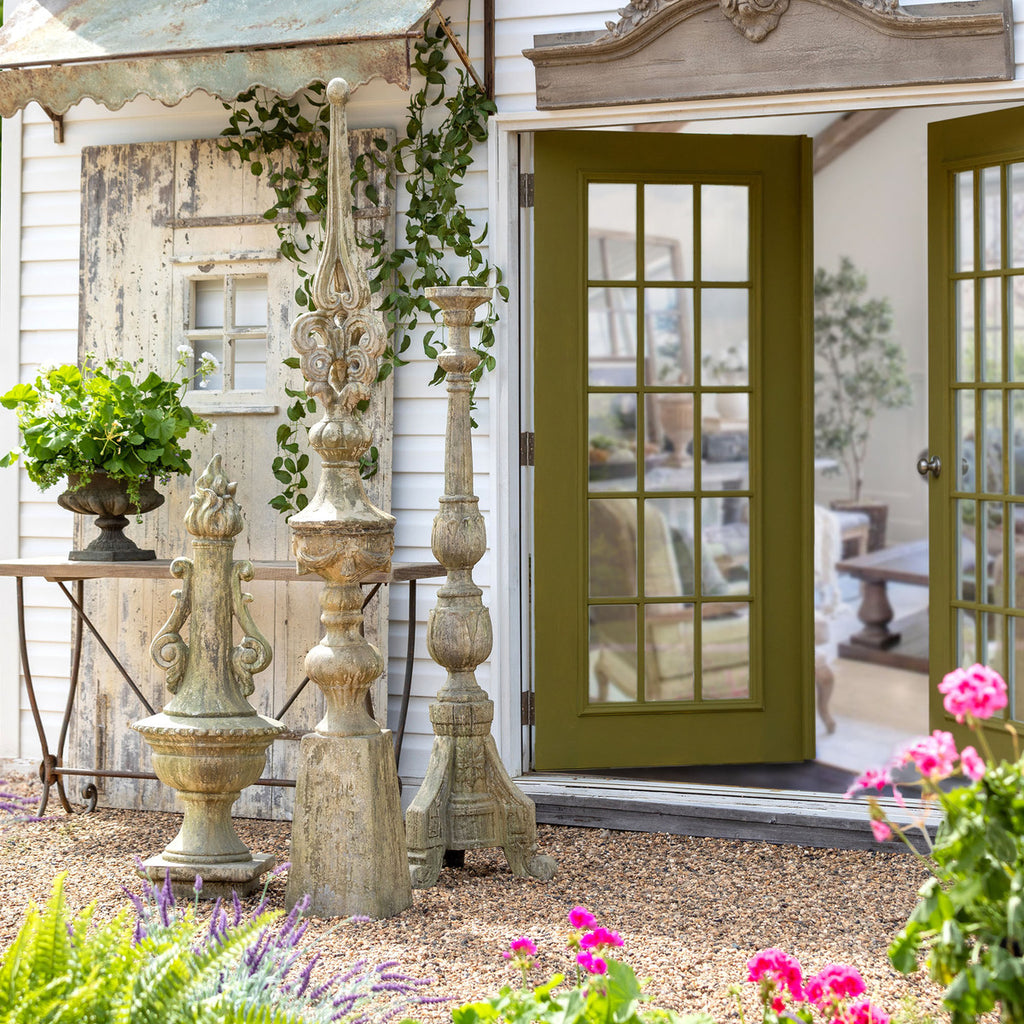 Courtyard Garden Torch Statue - Bombay Mercantile