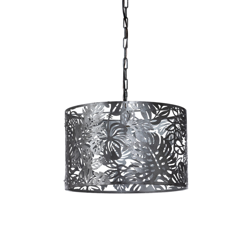 Monstera Vine Drum Light Fixture - Bombay Mercantile