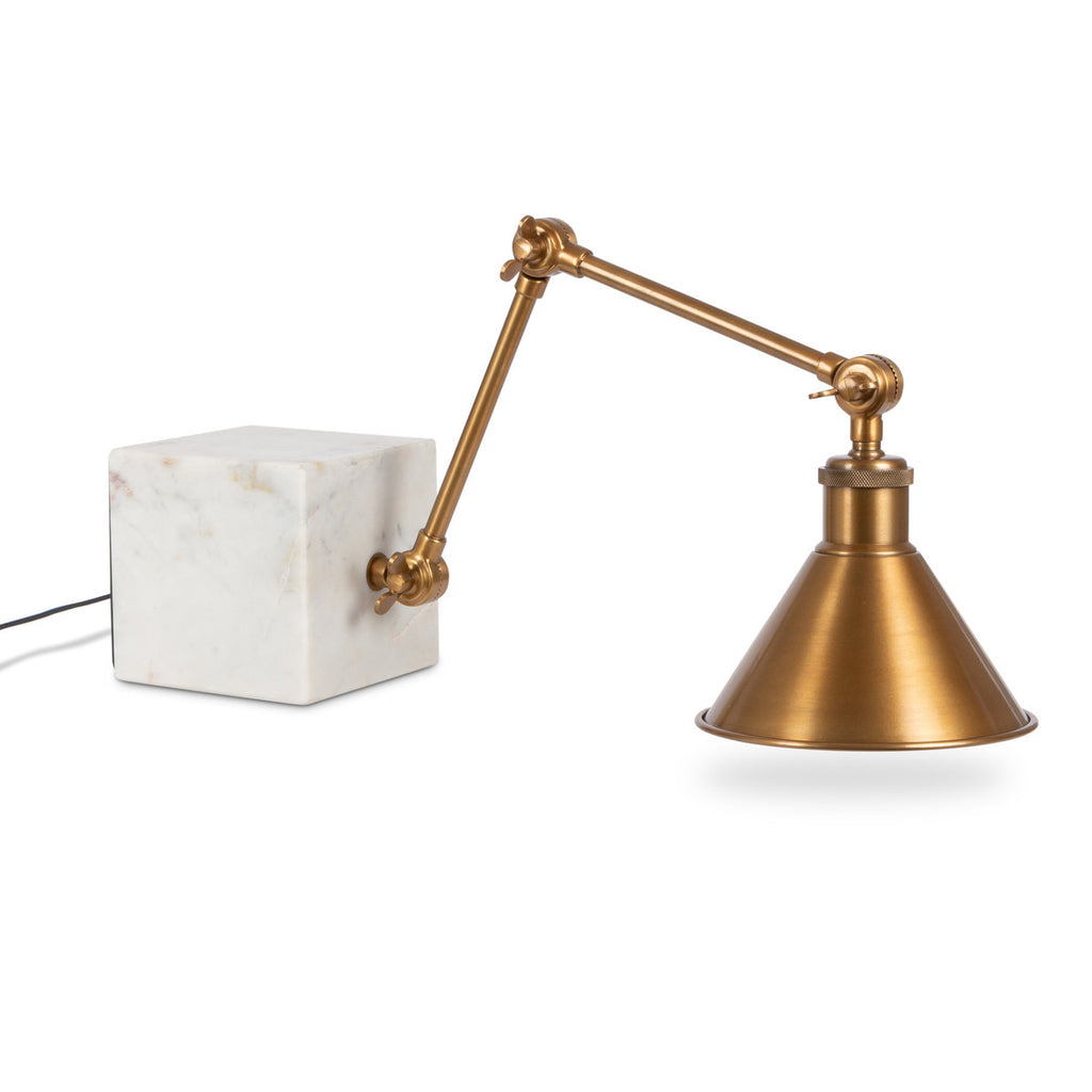 Marble and Brass Shelf Light, 28" - Bombay Mercantile