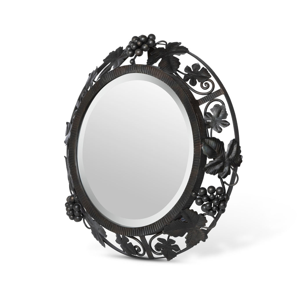 Grapes and Leaves Framed Mirror, Small - Bombay Mercantile