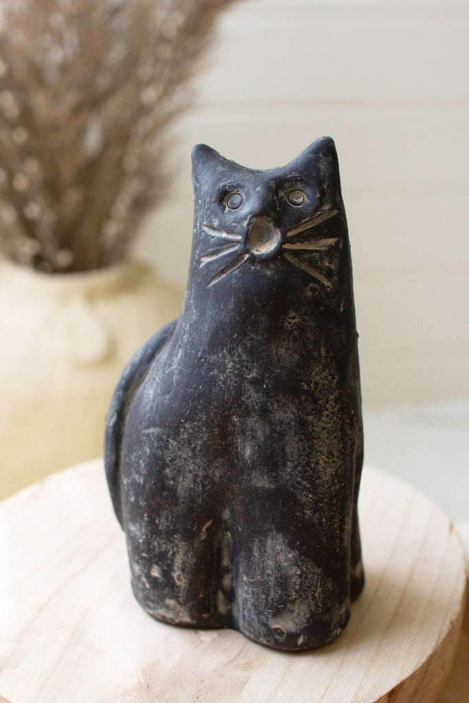 Set of 2 Clay Cats - Bombay Mercantile