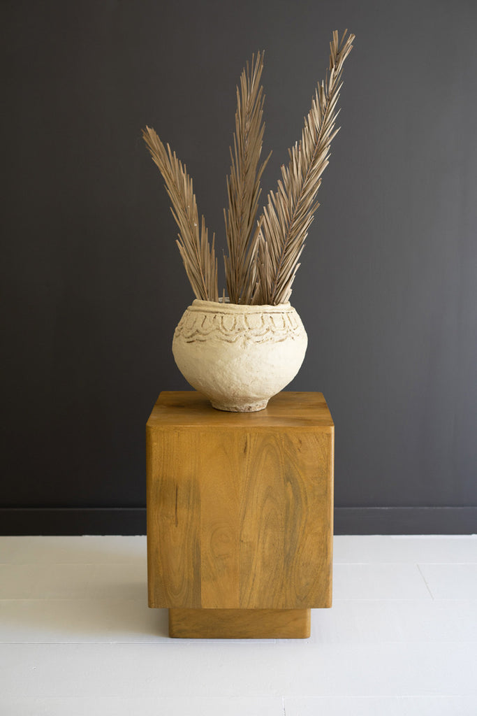 Square Mango Accent Cube Table - Bombay Mercantile