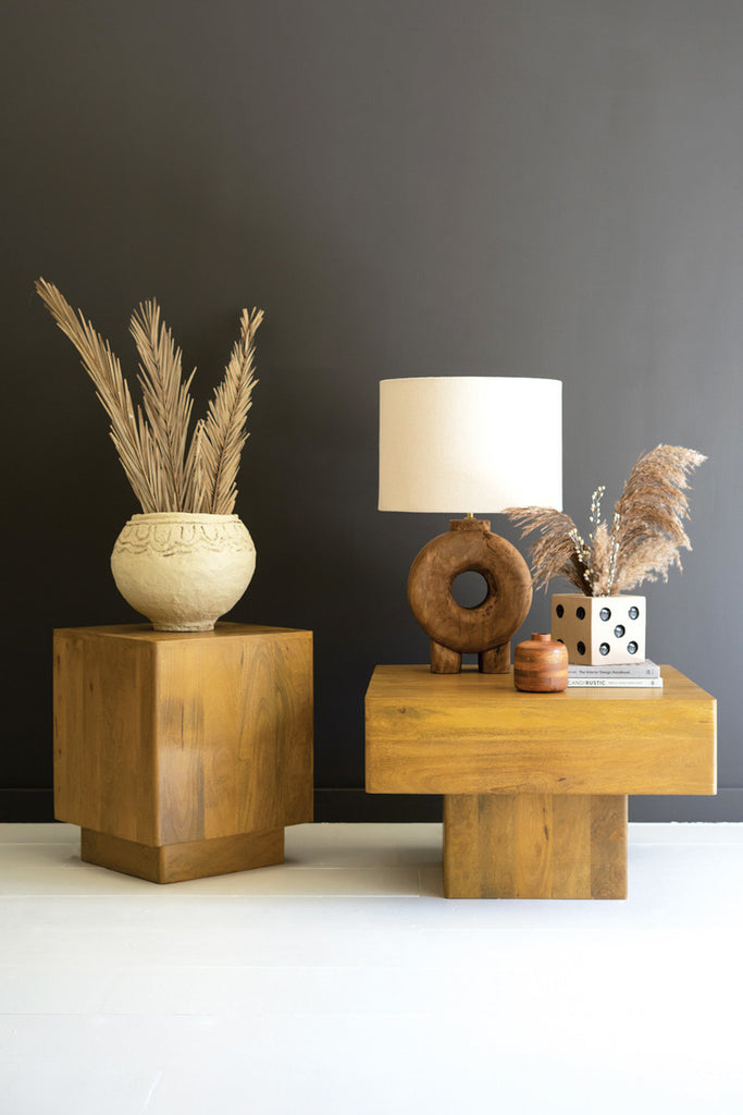 Square Mango Accent Cube Table - Bombay Mercantile