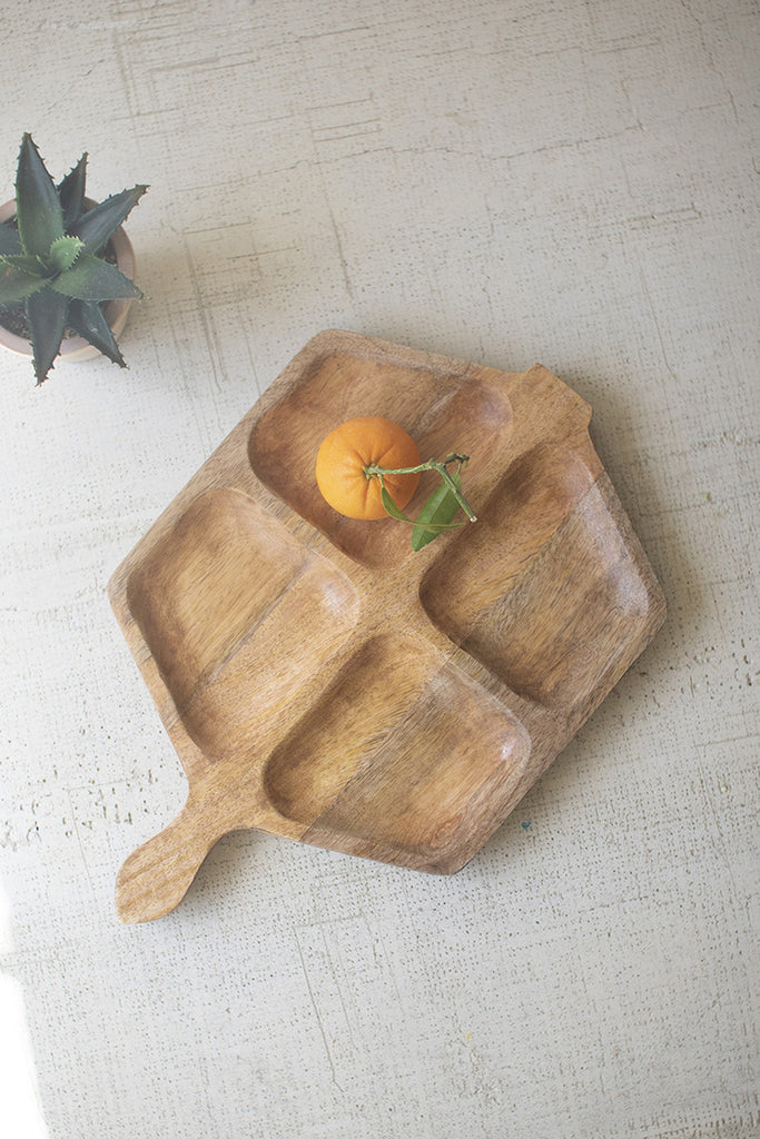 Mango Wood Four Section Serving Board - Bombay Mercantile