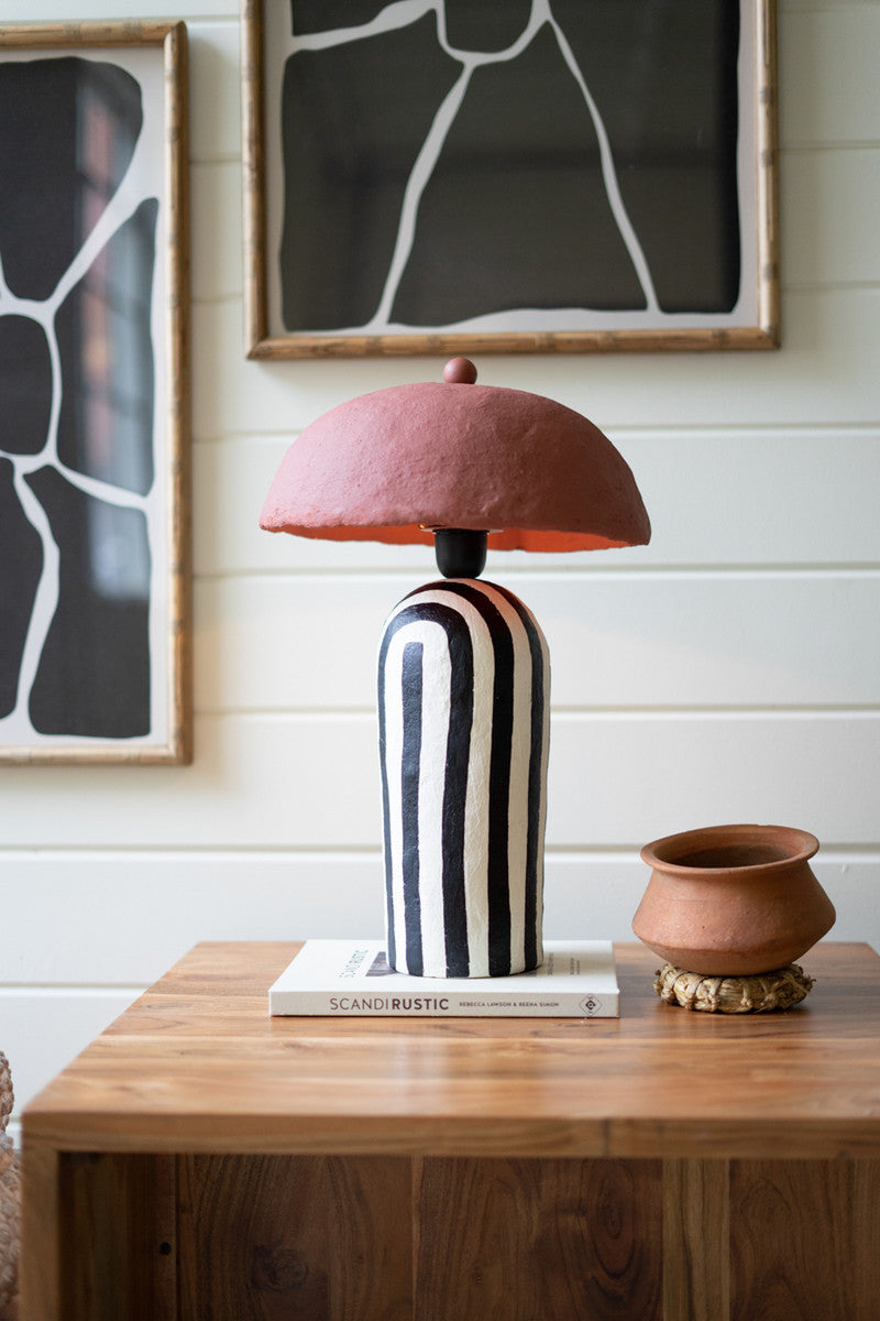 Papier mache table lamp hotsell
