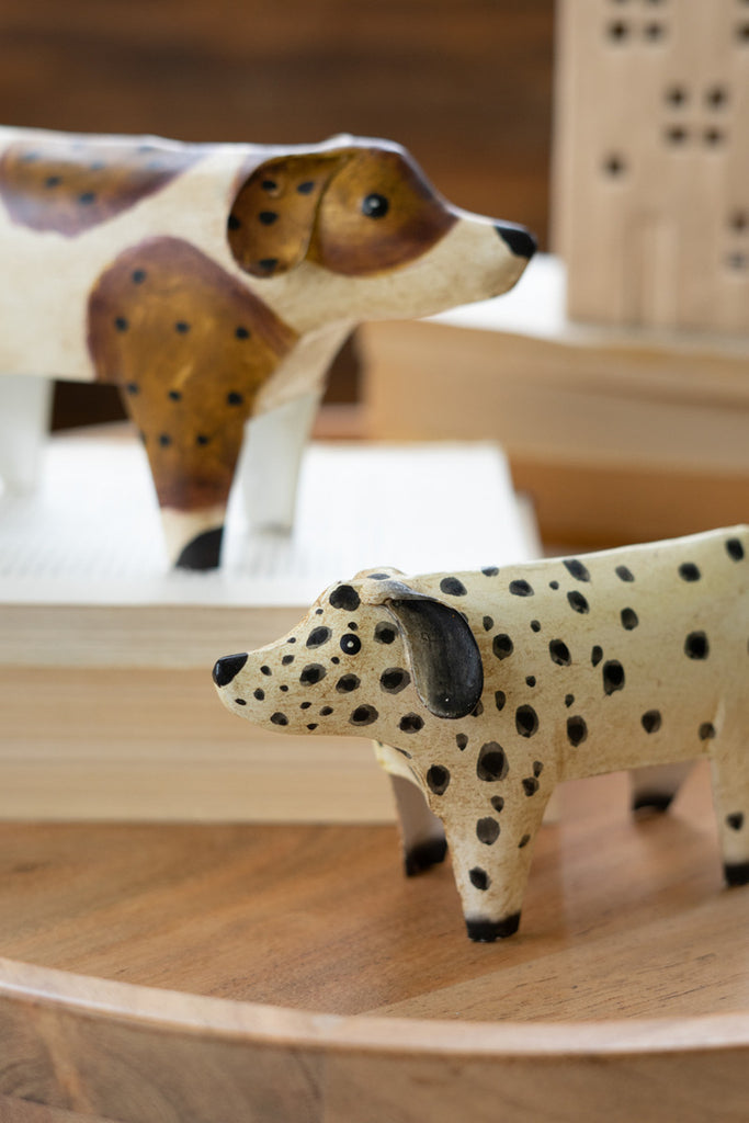Set of 2 Painted Metal Dogs - Bombay Mercantile