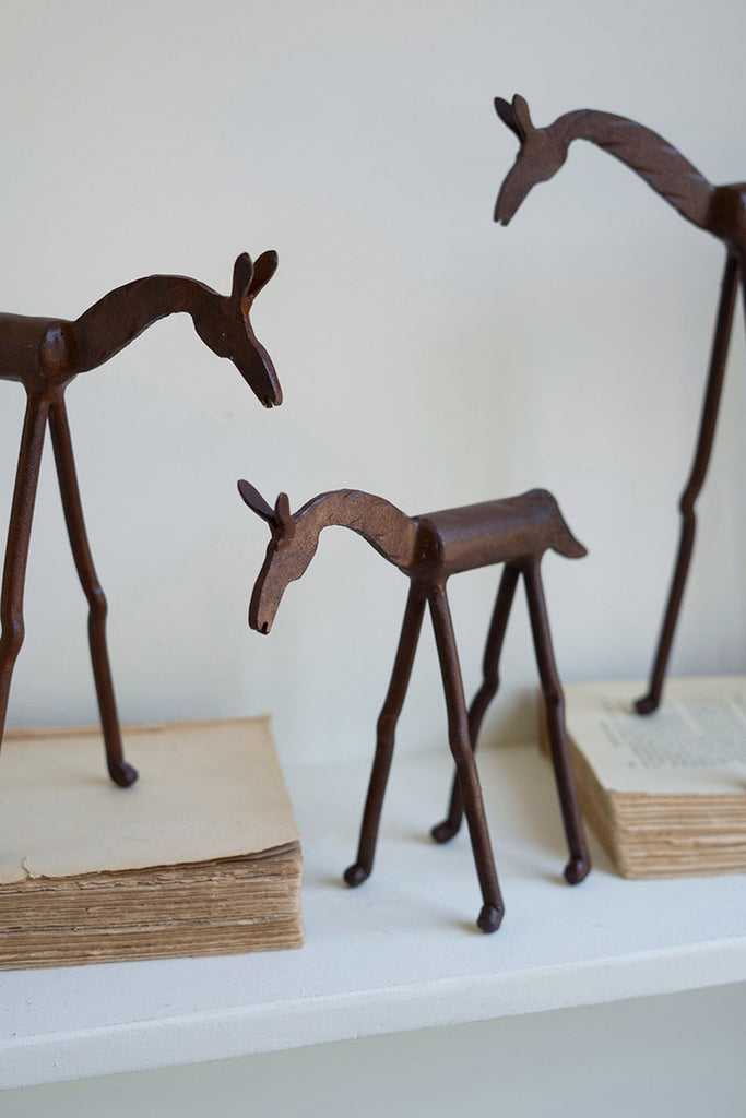 Set of 3 Forged Iron Horses - Bombay Mercantile