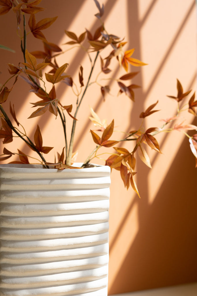 Tall Rectangle Paper Mache Vase - Bombay Mercantile