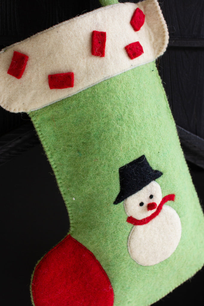 Felt Christmas Stocking #2, Set of 2 - Bombay Mercantile