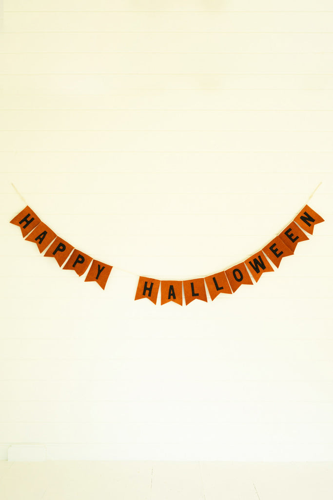 Felt Happy Halloween Garland, Set of 4 - Bombay Mercantile