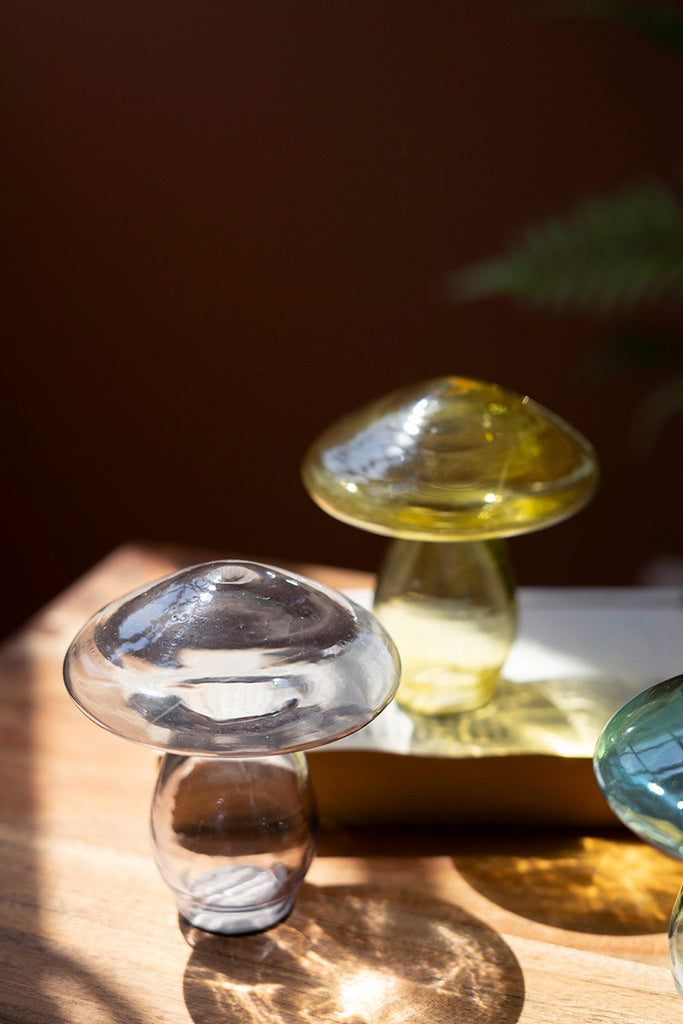 3 Glass Mushrooms, Set of 2 - Bombay Mercantile