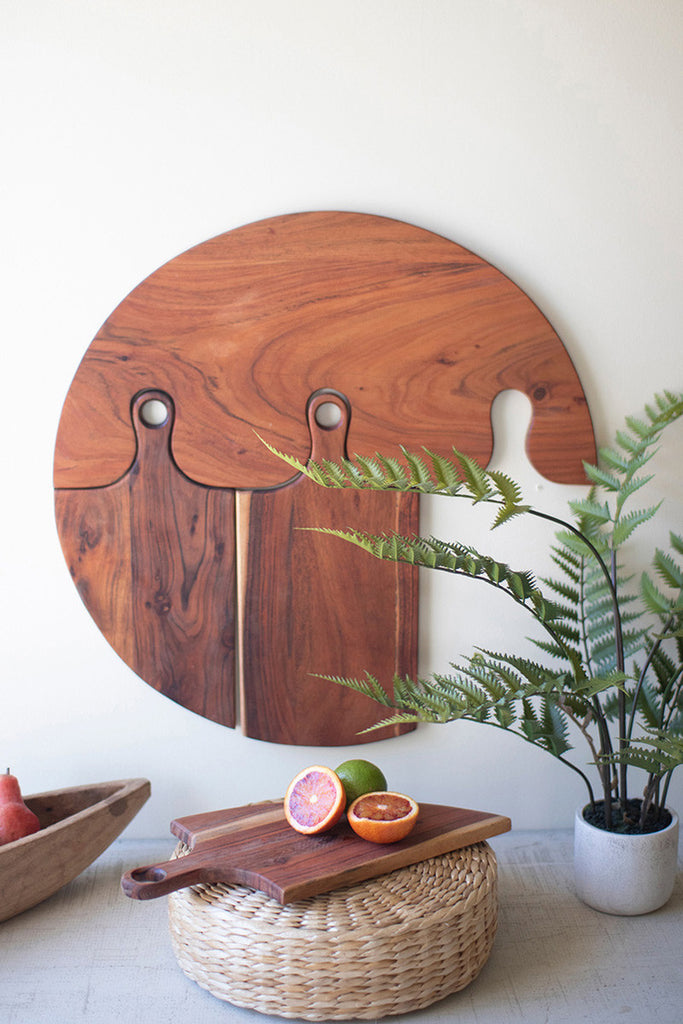 Hanging Acacia Wood Cutting Boards - Bombay Mercantile