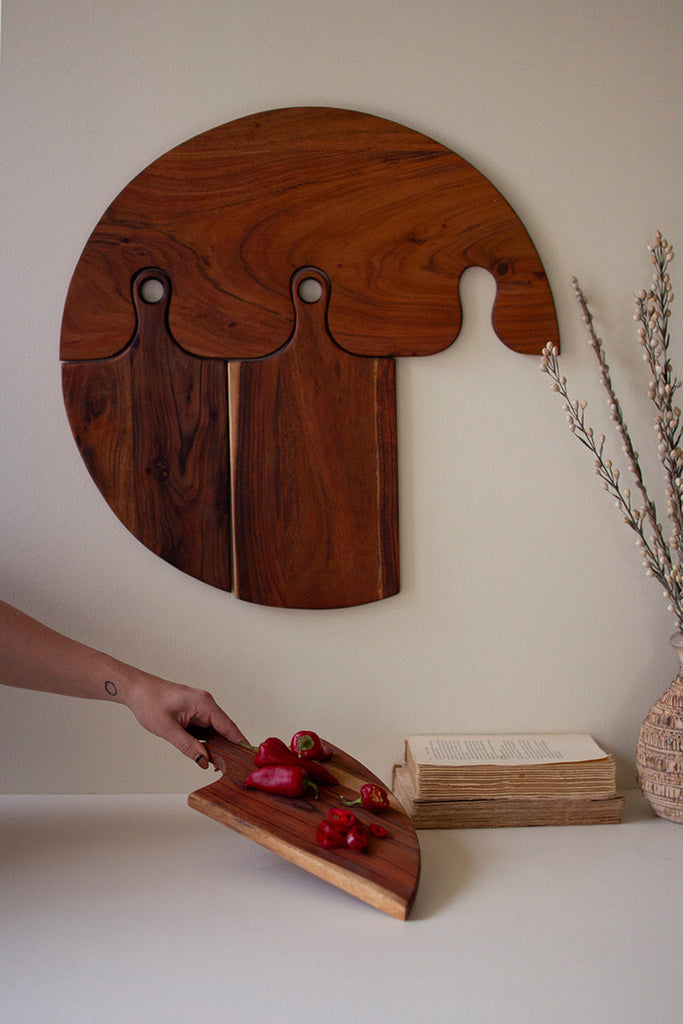 Hanging Acacia Wood Cutting Boards - Bombay Mercantile