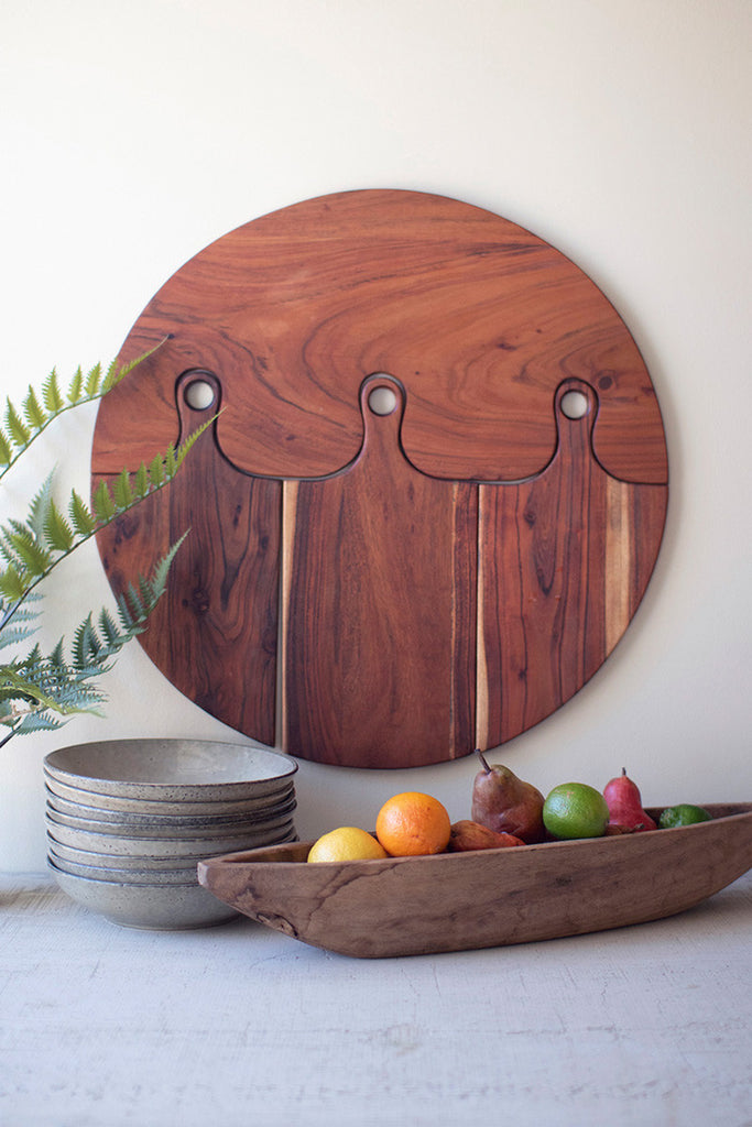 Hanging Acacia Wood Cutting Boards - Bombay Mercantile