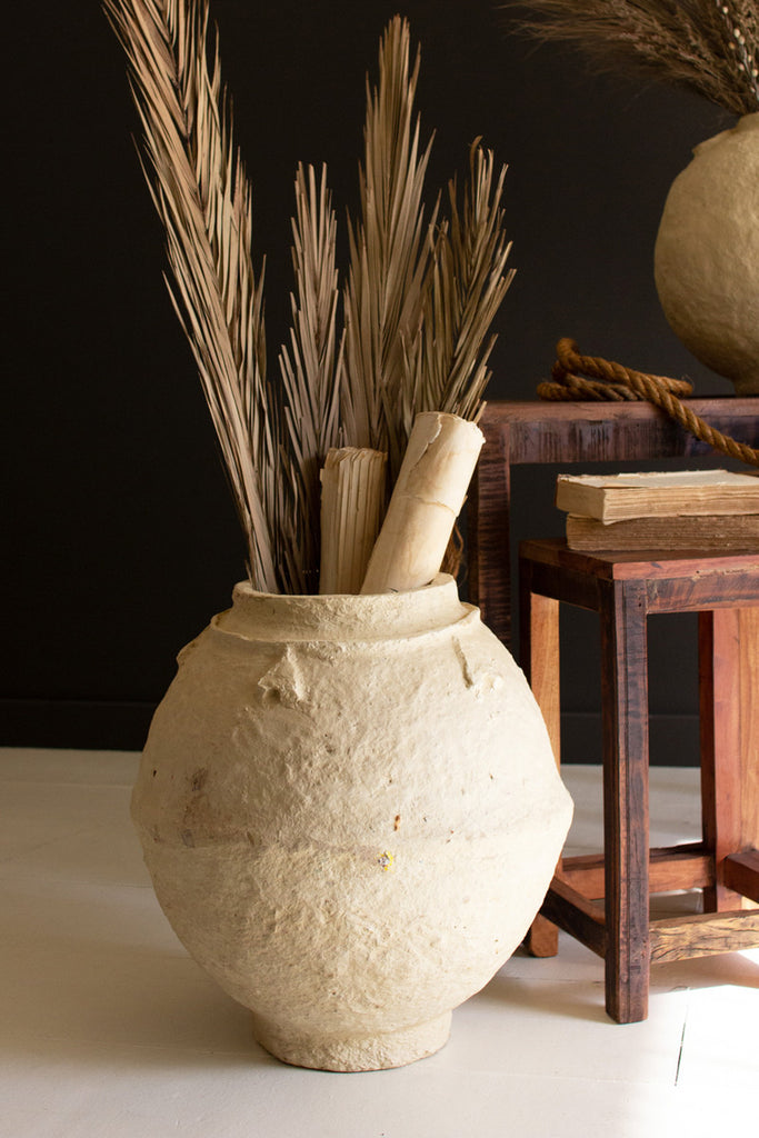 Paper Mache Urn / Large - Bombay Mercantile