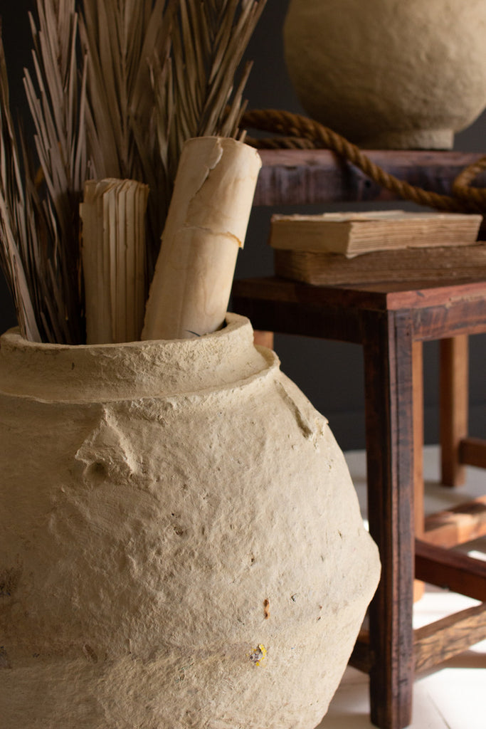 Paper Mache Urn / Large - Bombay Mercantile