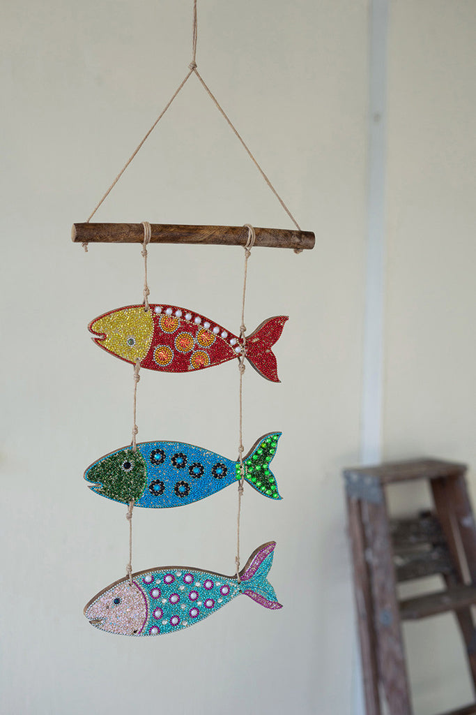 Beaded Fish Wall Decor - Bombay Mercantile