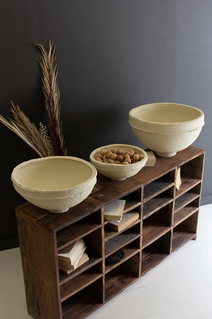 Set of 3 Paper Mache Bowls - Bombay Mercantile