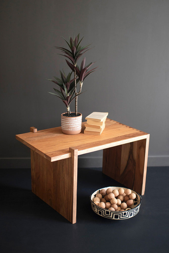 Adjustable Acacia Wood Coffee Table - Bombay Mercantile