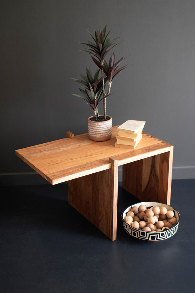 Adjustable Acacia Wood Coffee Table - Bombay Mercantile