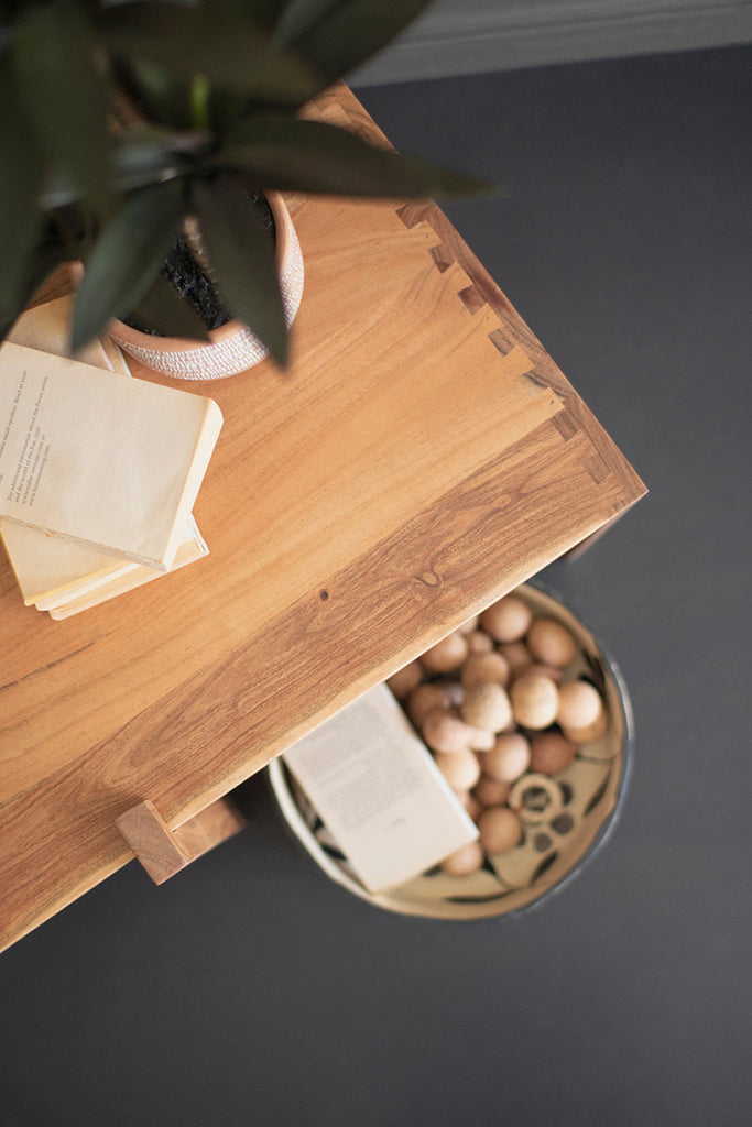 Adjustable Acacia Wood Coffee Table - Bombay Mercantile