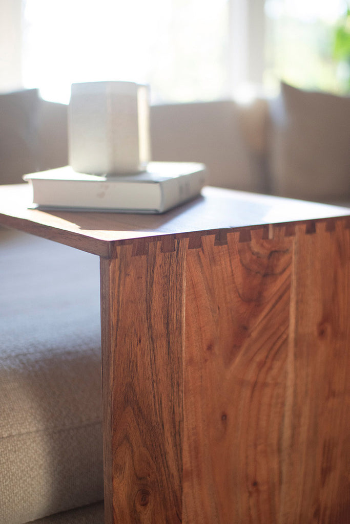 Acacia Wood Sofa Accent Table - Bombay Mercantile