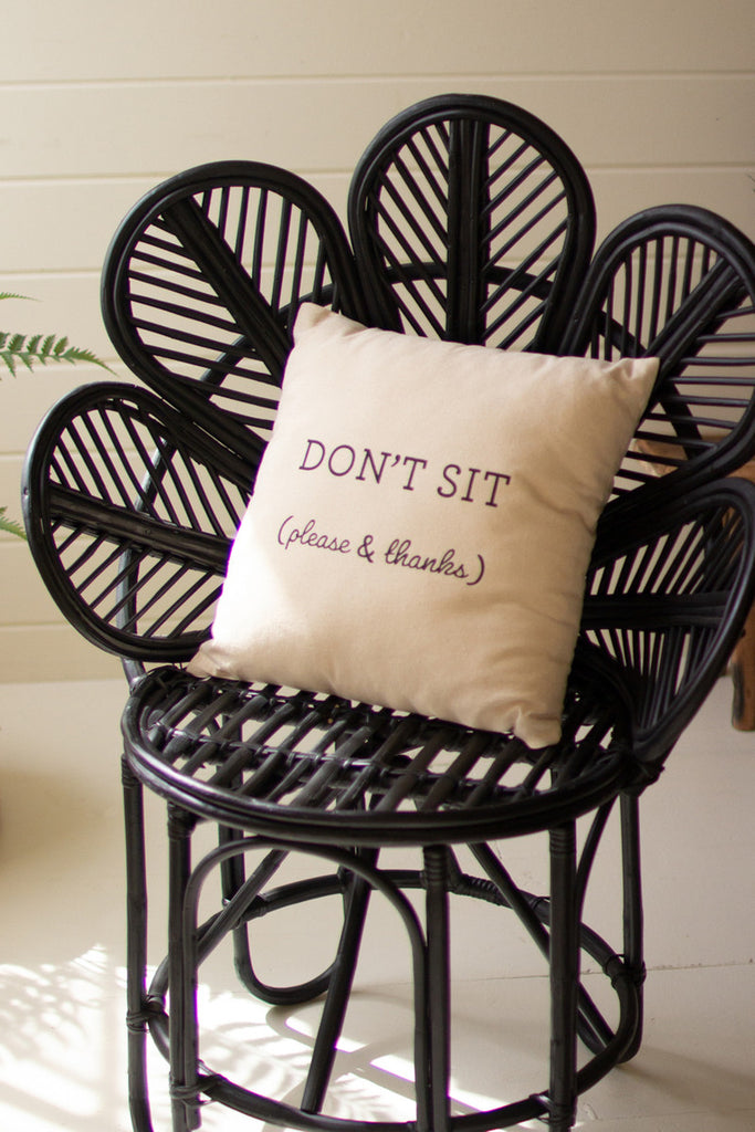 Set of 2, Don't Sit (Please & Thanks) Pillow - Bombay Mercantile