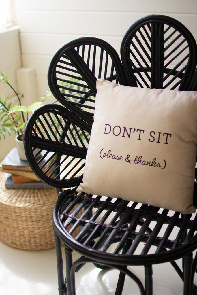 Set of 2, Don't Sit (Please & Thanks) Pillow - Bombay Mercantile